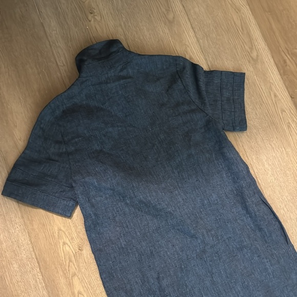 NWT! Banana Republic Indigo Cruz Linen Maxi Shirtdress - Size XS 🦋 - Picture 10 of 11